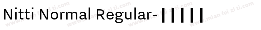 Nitti Normal Regular字体转换